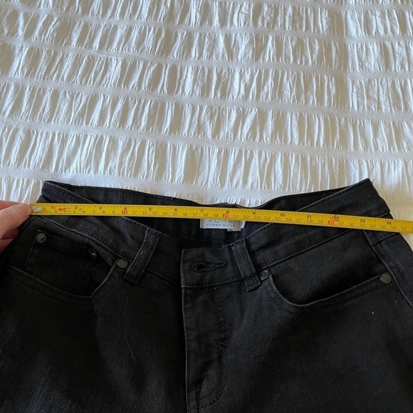 PURE By Alfred Sung Black Jeans Straight Leg Mid-Rise Classic 5 Pocket - Picture 13 of 14